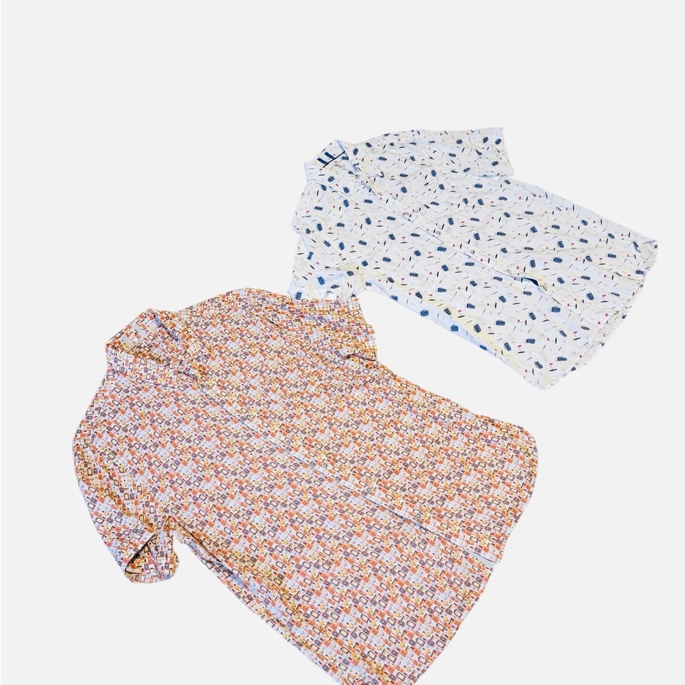 💙Age of Wisdom Men's Patterned Short Sleeve Shirts - Multicolor - Picture 6 of 8